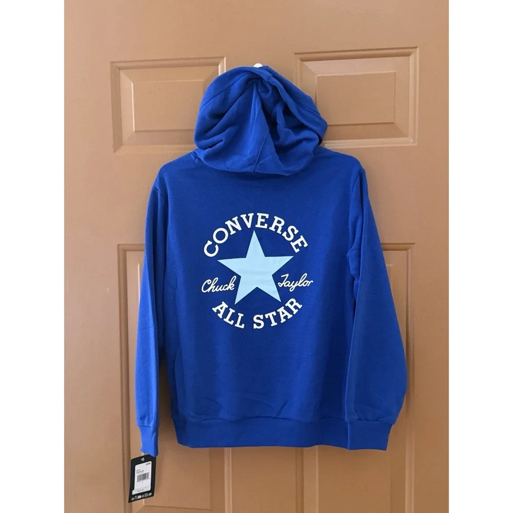 NEW Boy's Converse Ultimate Essentials Youth Hoodie Converse Blue Sz L NWT